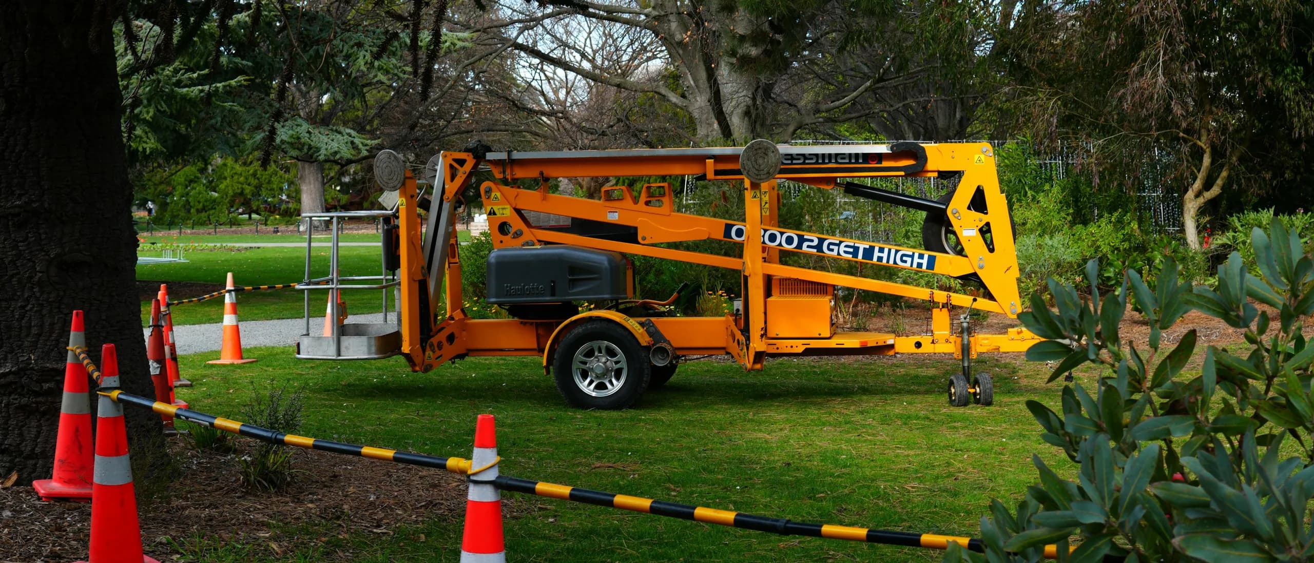 Spider Lift with Operator — tree care professionals at work